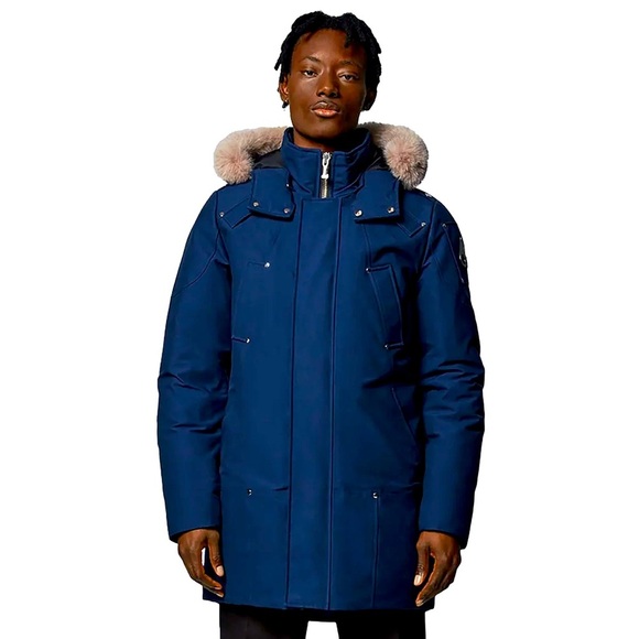 NEW MOOSE KNUCKLES Men's US M Stirling Parka Coat Blue - Picture 1 of 4